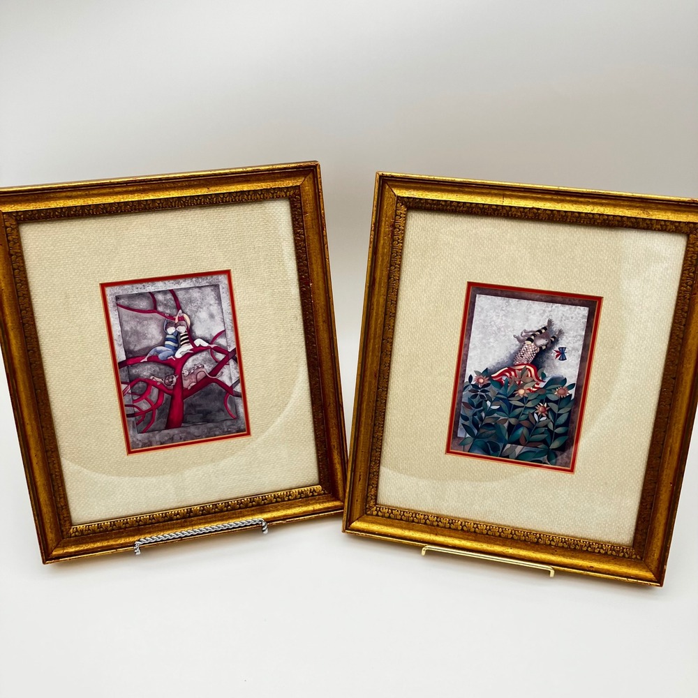 Graciela Rodo Boulanger Print Set 1979 14x12 Gold Framed Lithographs Vintage - Picture 4 of 14